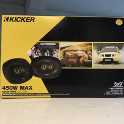 Kicker 6x9 Inch Speakers CSC Series 450 Watts Max Brand New 