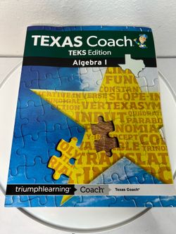 Triumph Learning Texas Coach TEKS Edition Algebra I Paperback 2017 Like New