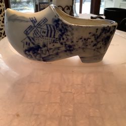 Collectible Porcelain Wooden Shoe Miniature