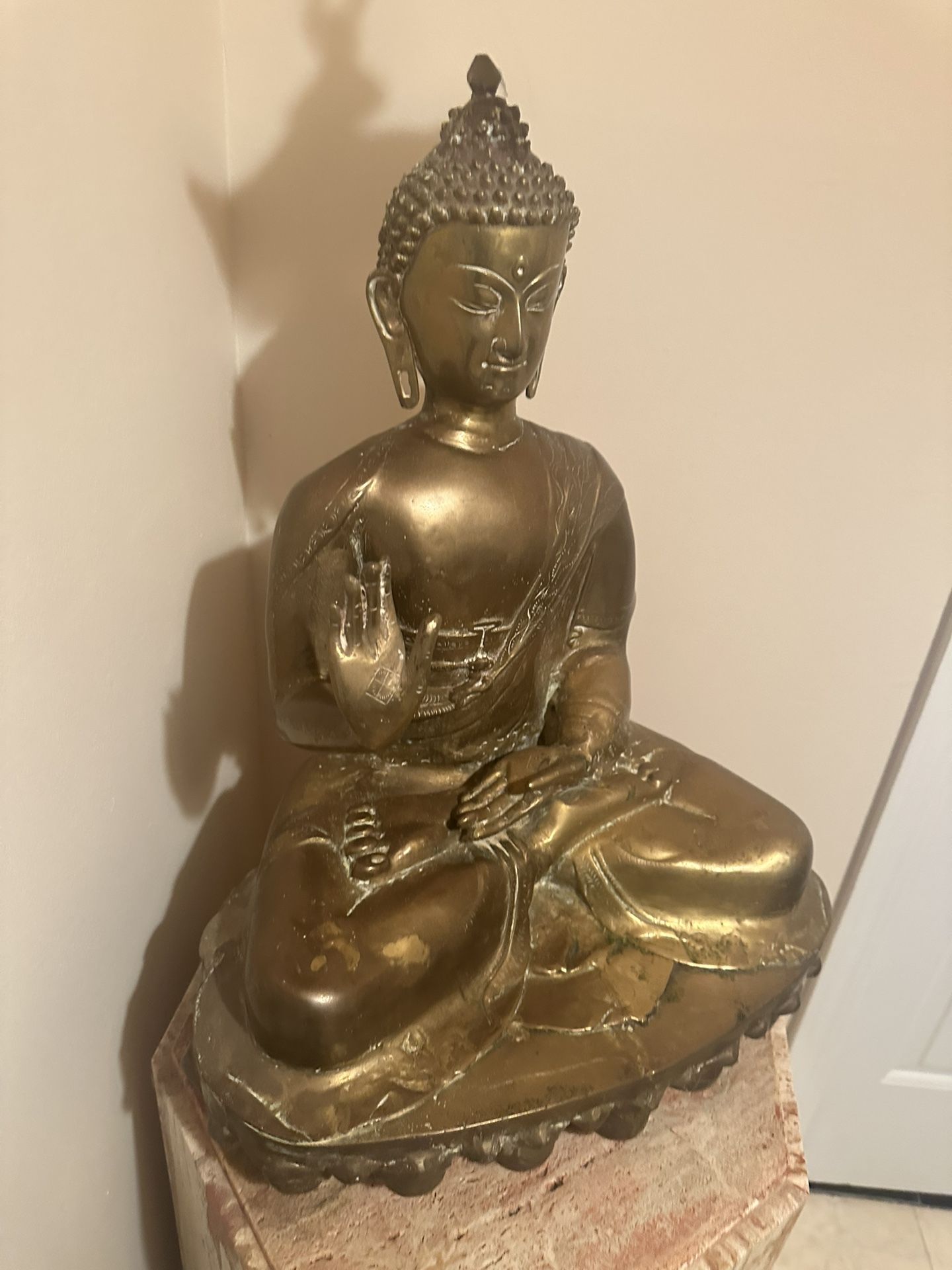 20” Brass Buddha Statue
