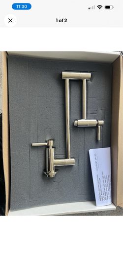Newport Brass Muncy Pot Filler Satin Brass Wall Mount Kitchen Faucet