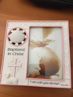 Baptism picture frame