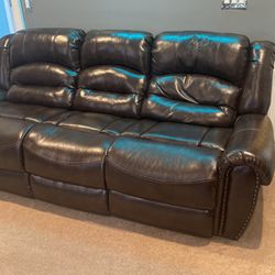 2 PC Leather Sofa