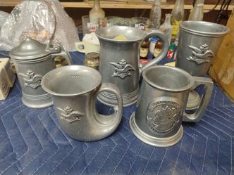 Pewter Beer Steins and Mugs Collection