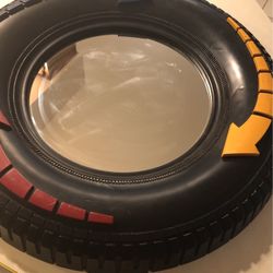 Vintage Interior kids car tire shape wall mirror with arrows