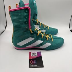 MSRP $130 Adidas Box Hog 4 Men’s Size 5.5 / Womens 6.5 Boxing Shoes Pure Teal