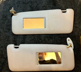 BMW E34 525i Sun Visor With Mirror Grey Pair OEM