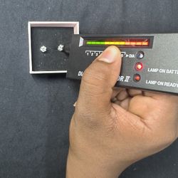 MOSSINITE 925 SILVER EARINGS 