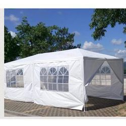 10'X 20' White Party Tent Gazebo Canopy  w/ 6 Removable Sidewalls