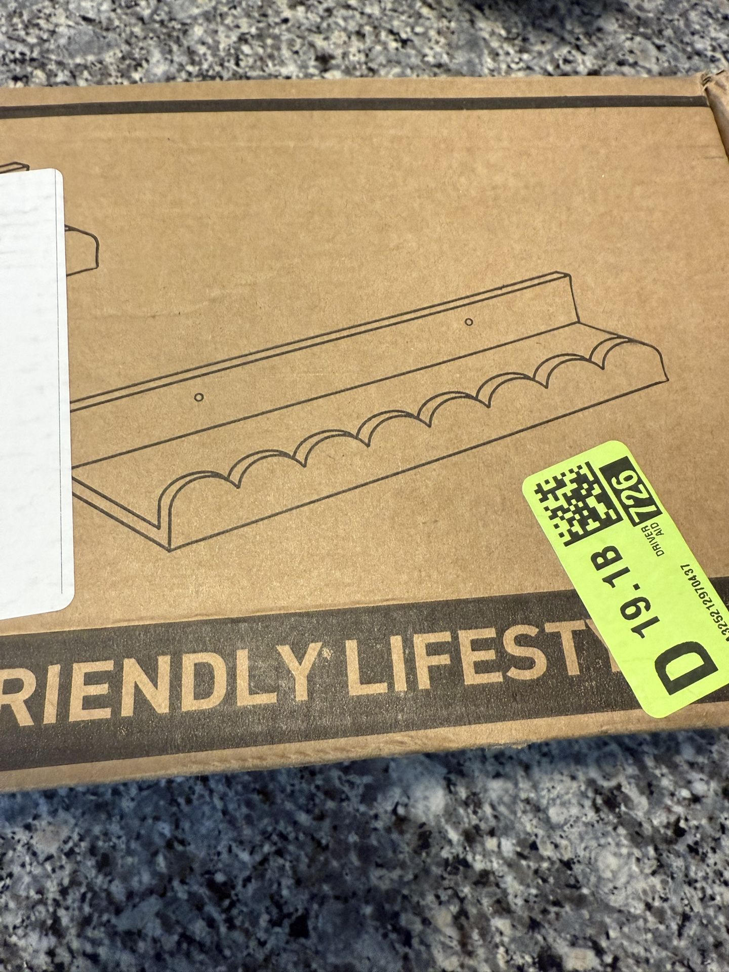 New In Box Wooden Scalloped Shelves 