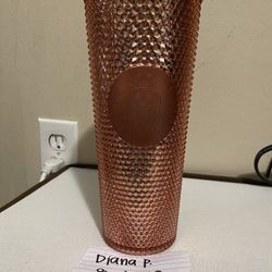 Rose Gold Studded Starbucks Tumbler