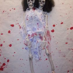 Two headed Skeleton Halloween prop decoration