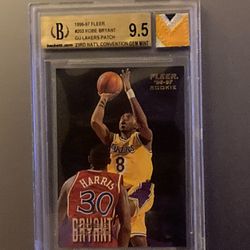 RARE Kobe Bryant 1996-97 Fleer Game Used  Jersey 23rd National Convention rookie BGS 9.5 GEM MINT # 203 rc
