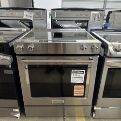 KITCHENAID‼️SPECIAL‼️ 30” ELECTRIC DOWNDRAFT SLIDE IN RANGE 🔥WARRANTY🔥DELIVERY 🔥