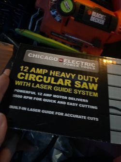 Chicago Electric 12 Amp Heavy Duty Circular Saw with laser guide