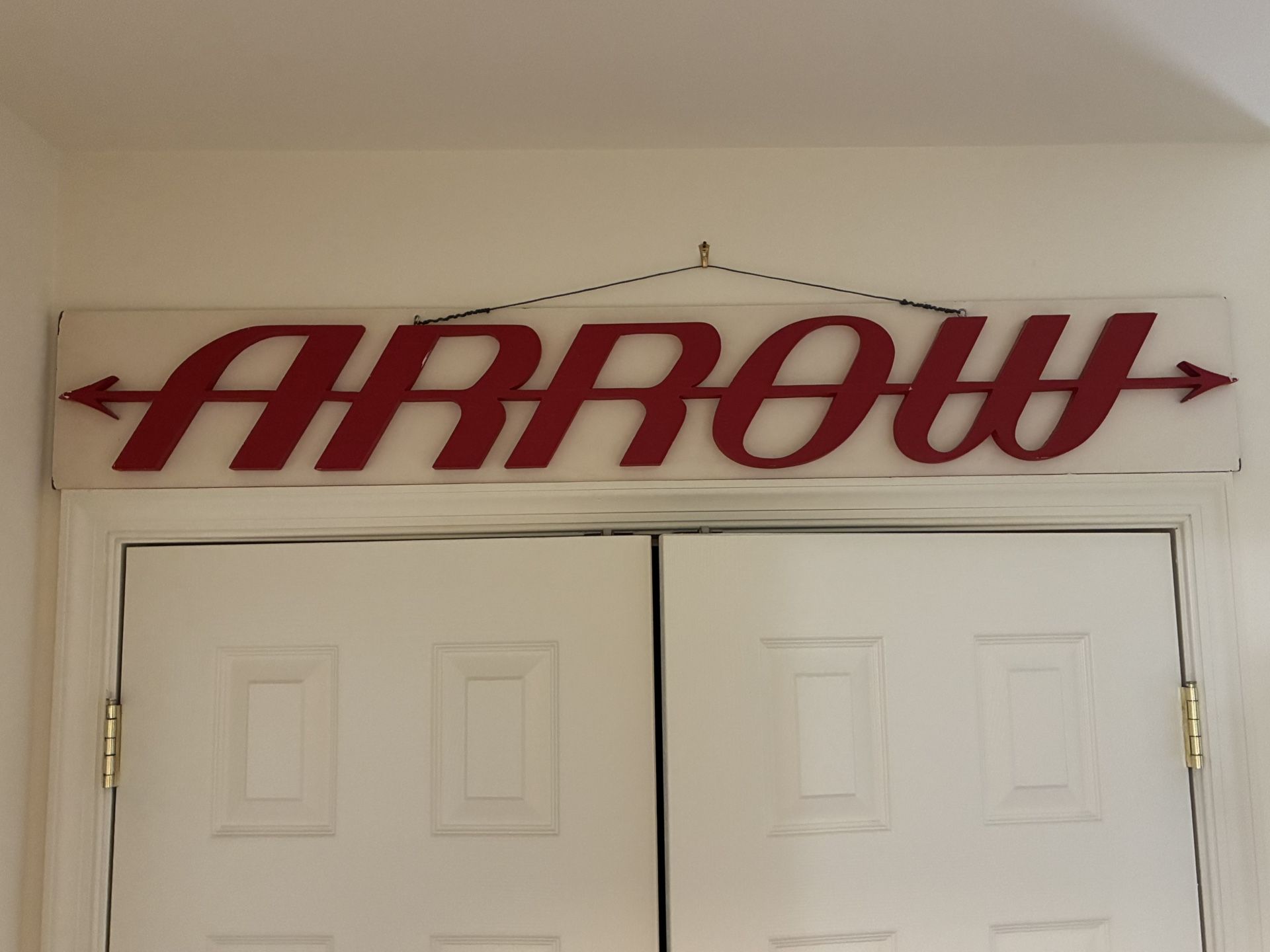 Vintage 1940–1950 Advertising Sign From Arrow Safety Device Company Mount Holly, New Jersey Interior