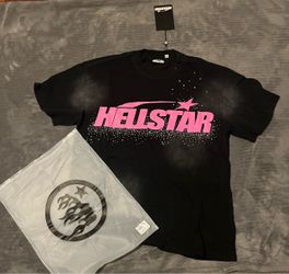 Hellstar Black T-Shirt Pink Graphic