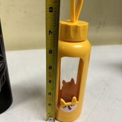 Cute Cat Glass Water Bottle