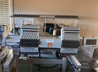 Ricoma MT 1502 Commerical Embroidery Machine, works Great - extras