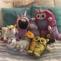 Unicorn Stuffys Stuffed Animals Plushies Toys 
