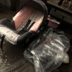 Pink N Gray Car seat 