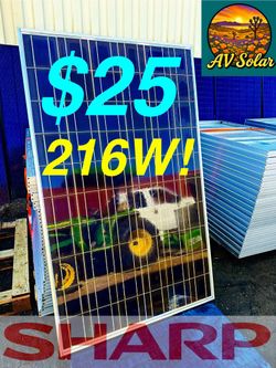 OFF GRID SOLAR! SHARP 216 WATT! Like New! USA MADE!