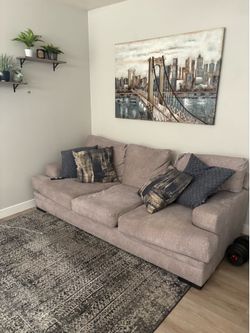 Comfy couch and oversized chair