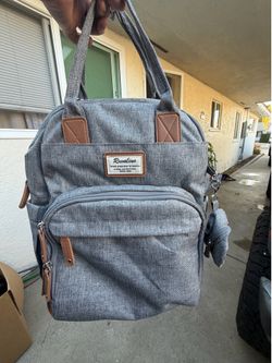 Grey Diaper Bag Backpack