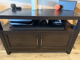 Dark Brown Wood Cabinet