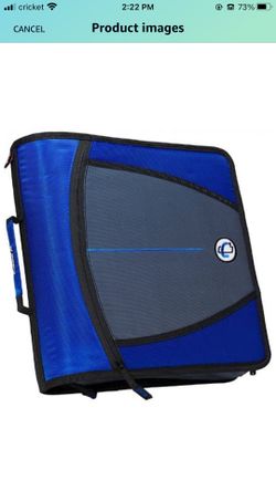 Case-It Zipper Binder, 3" Rings, with Built-in 5-Tab File & Gusset Zipper