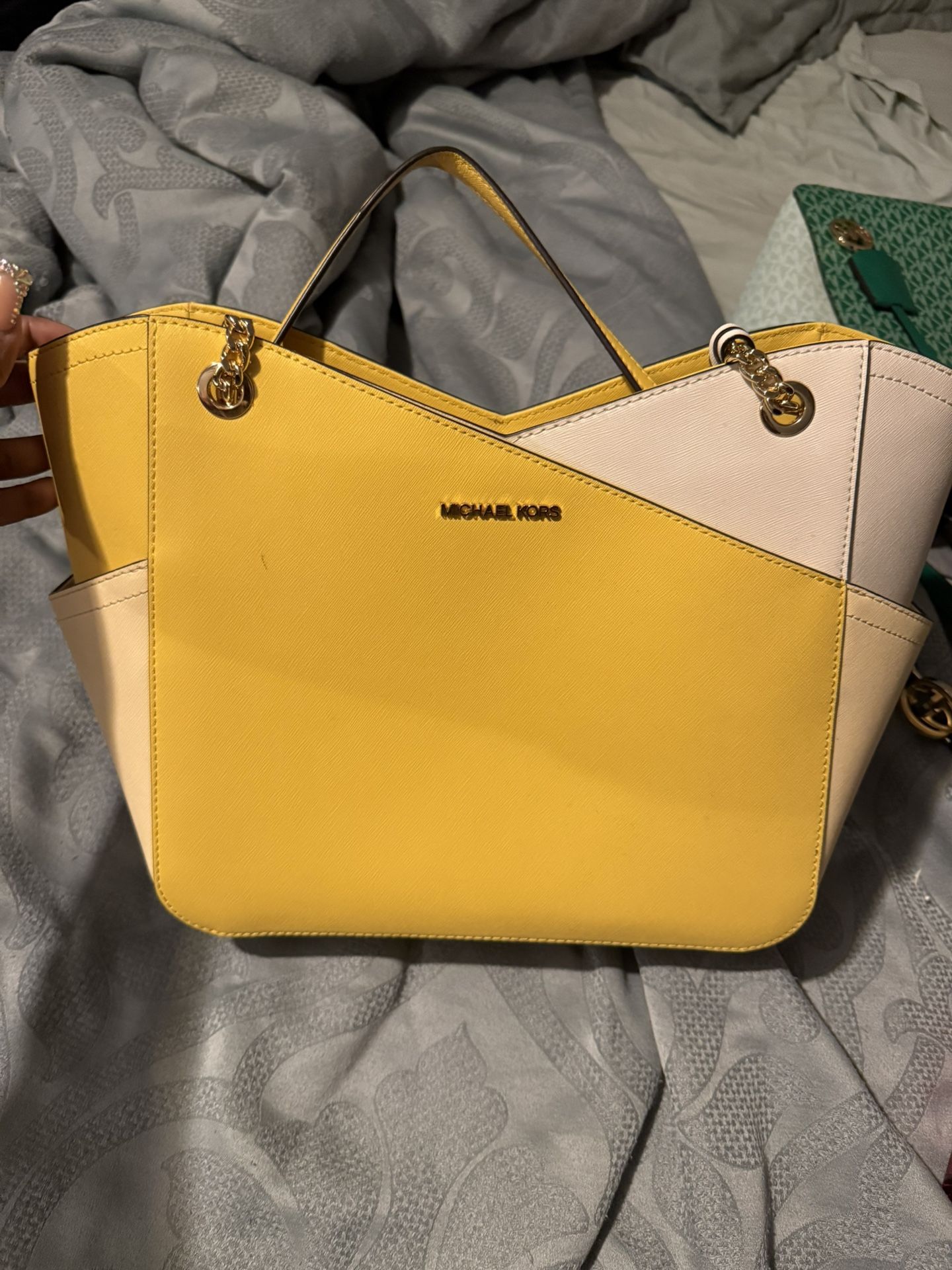 Michael Kors shoulder tote bag xchain large jet set MK signature