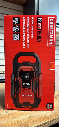 Craftsman 12Volt 1500A Lithium Jump Starter