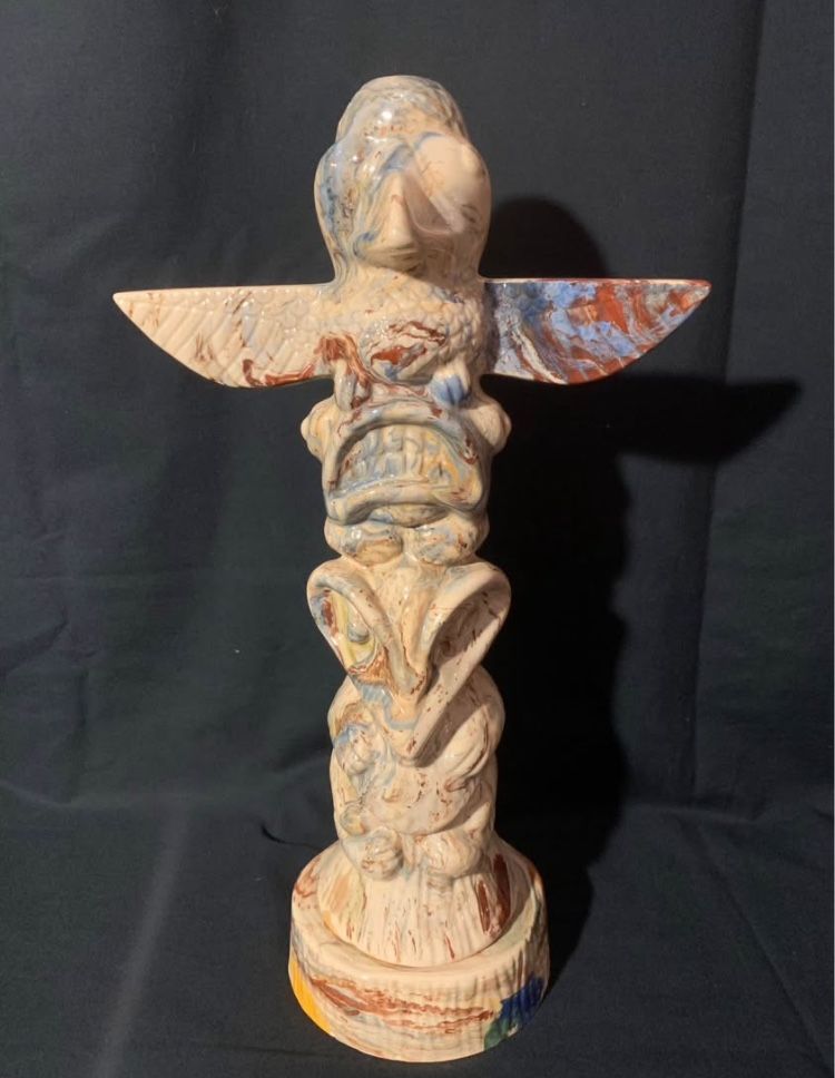 Vintage Alaska Native American Totem Poll Statue Home Decor $45 OBO!
