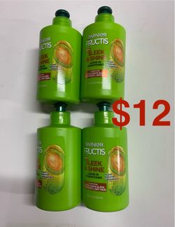 Garnier Frutis Sleek and Shine Leave in Conditioner Bundle