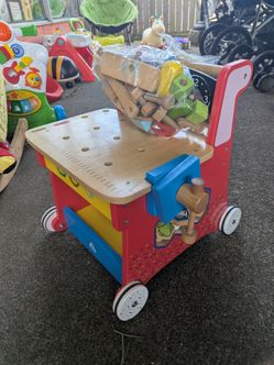 ELC Early Learning Center wood wooden workshop tool bench walker toy