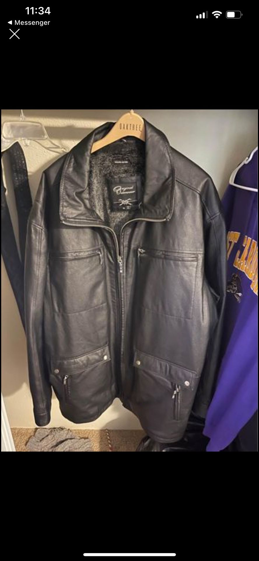 Men’s 3XL Leather Jacket