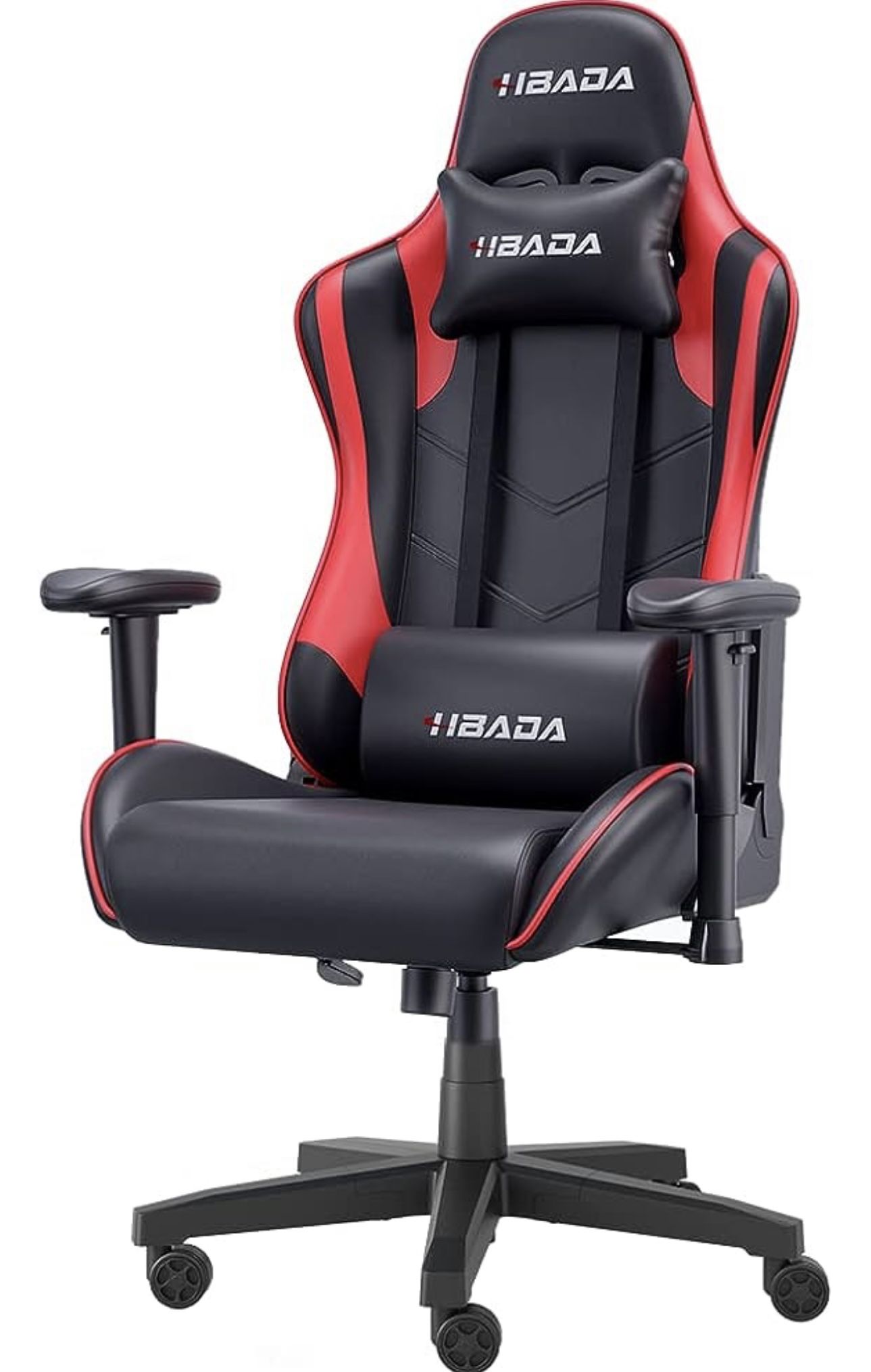 Hbada Gaming Chair Racing Style Ergonomic - Open Box - Red And Black