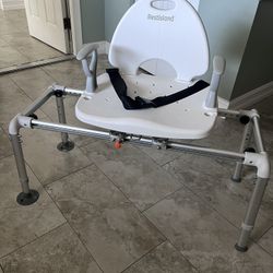 Heavy Duty Sliding Transfer Bench With 360 Degree Bath Swivel Shower Chair