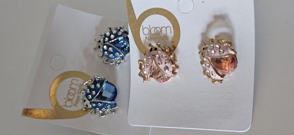 PAIR....LADYBUGS 🐞 EARRINGS NEW