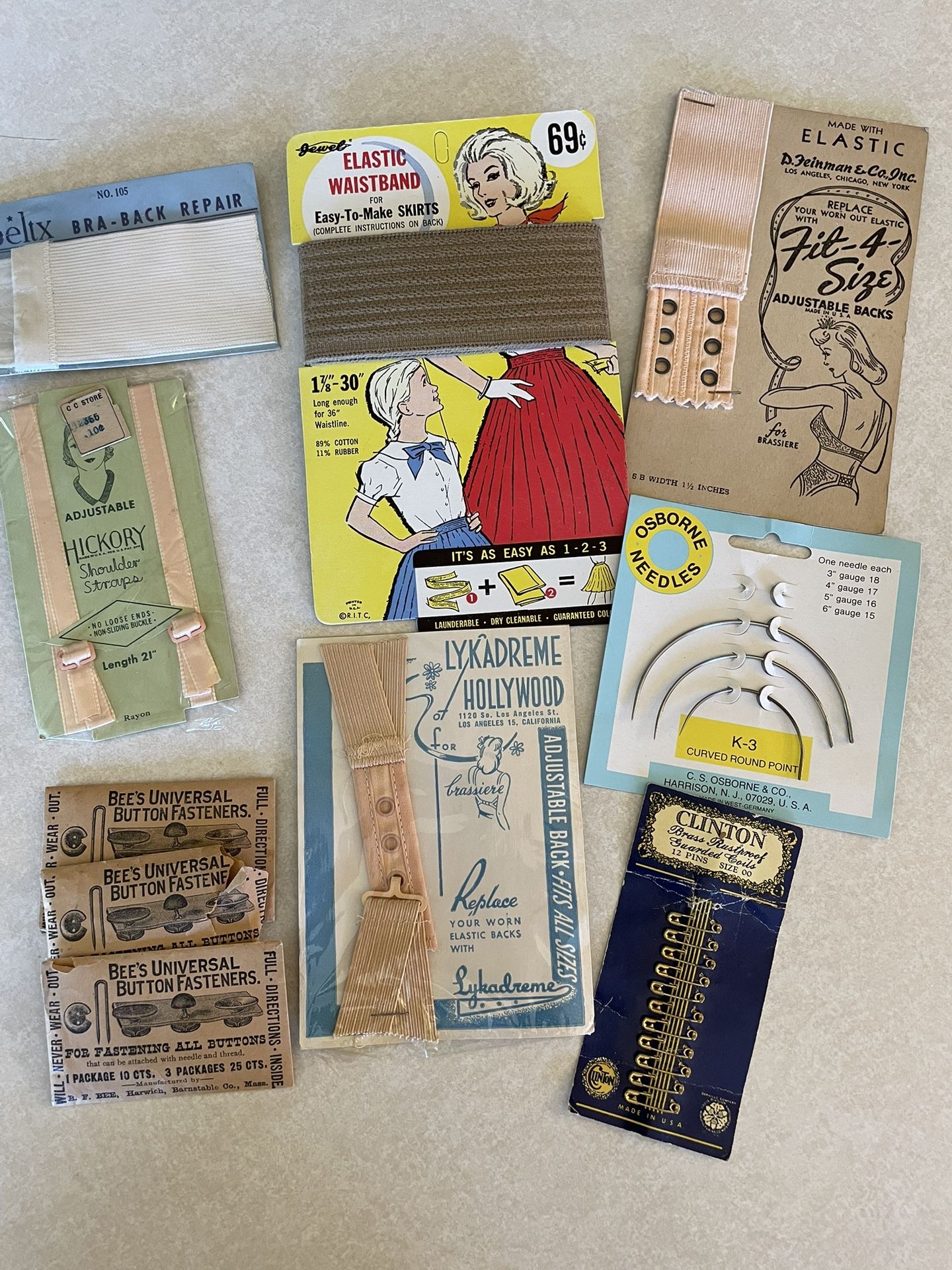 Vintage Sewing Notions. Original Packaging. Pick Up In Tigard.