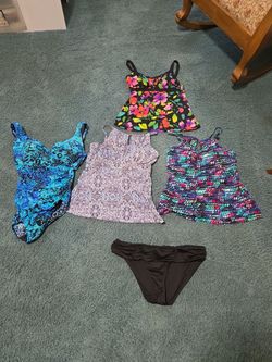 WOMEN'S SWIMSUITS SZ 14 SEE DESCRIPTION