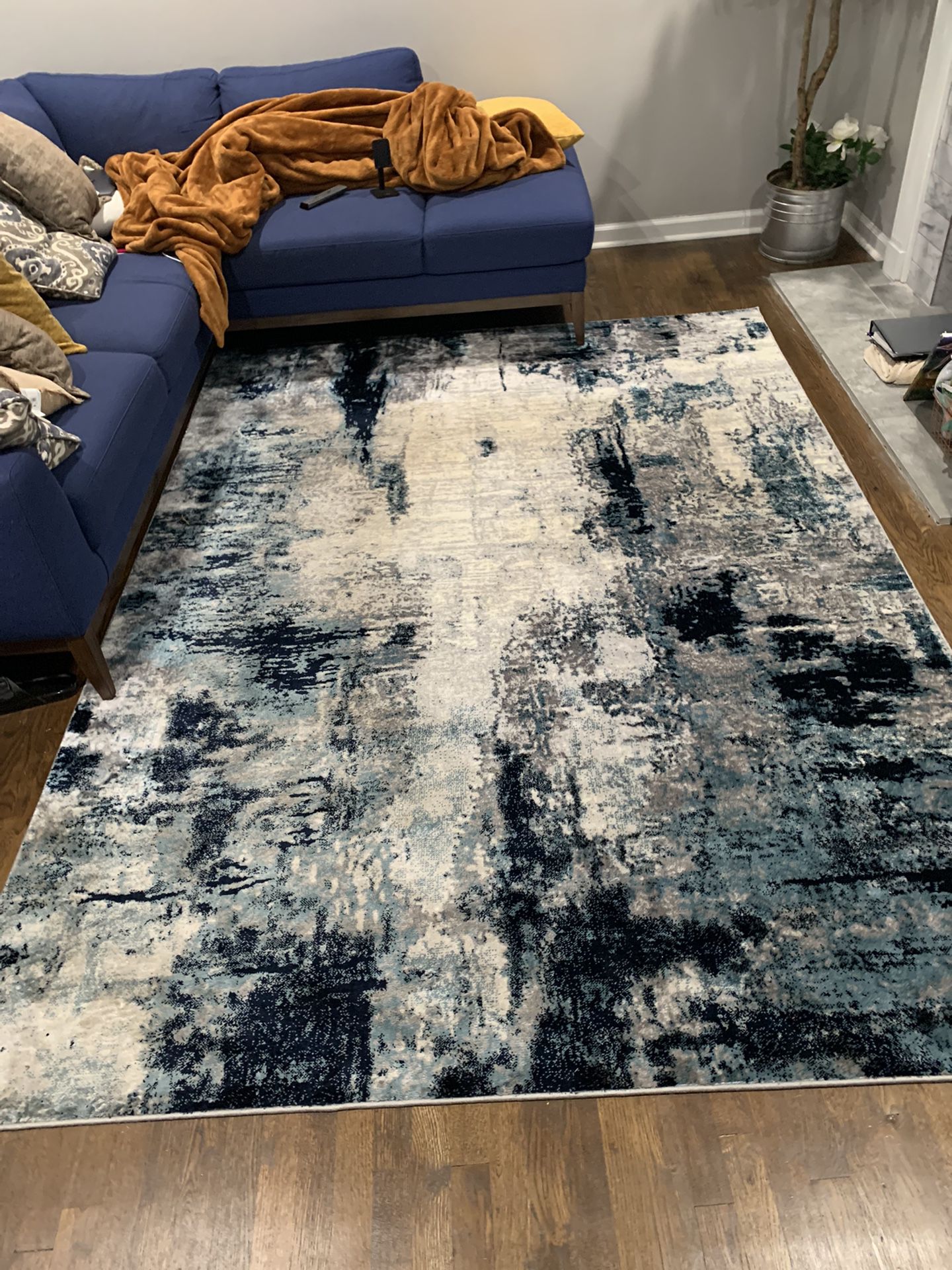 Abstract Blue Rug