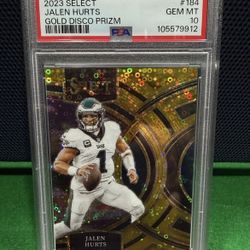 Jalen Hurts Gold Disco /10 PSA 10
