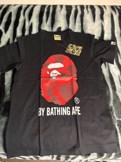Black And Red Camo Bape Tee