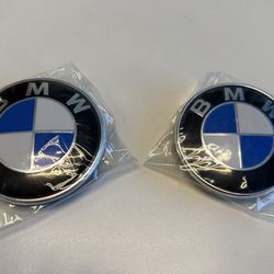 OEM BMW Emblem Badge Set - Front & Rear - 82mm + 74mm