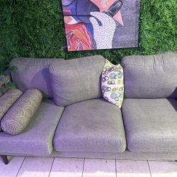 Grey Couch With Pillows If Wanted 
