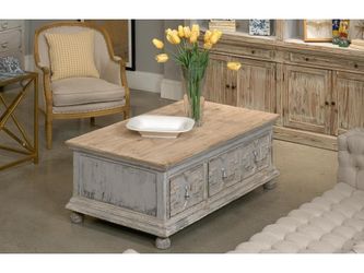 Base And Crown White Coffee Table
