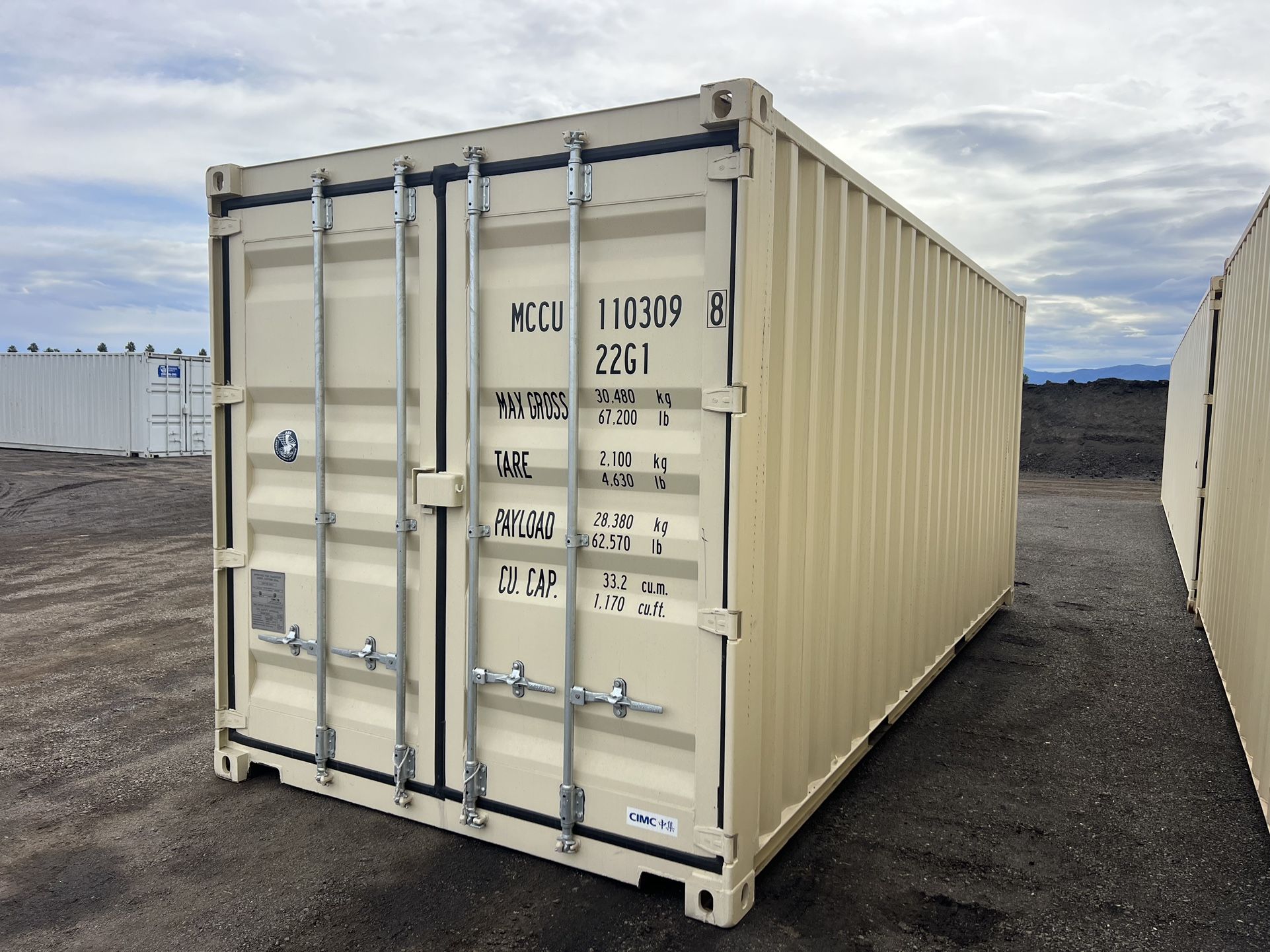 20 FOOT NEW 1-TRIP CONTAINER STD SHED,STORAGE,SHIPPING,CONEX