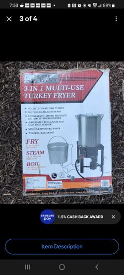 Turkey Fryer 3 In 1 Multi Outdoor Burner And Pot