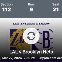 Lakers’ Tickets Section 112 $425 Each